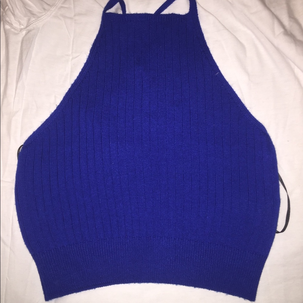 Royal blue halter top